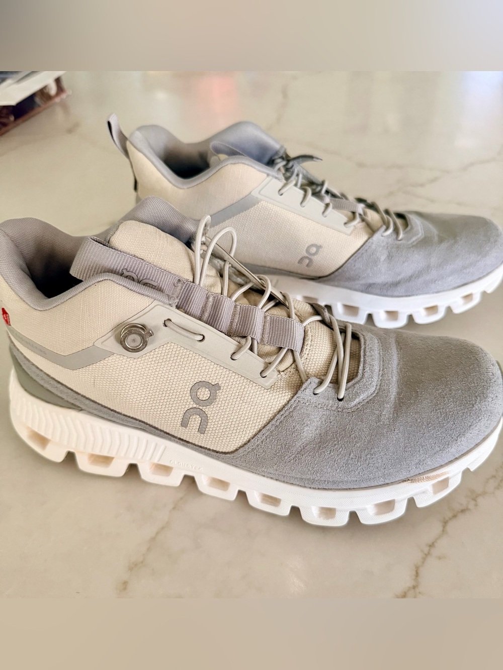 On Running Cloudnova Low-Top Sneakers in Light Gray and Cream